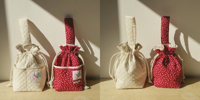 受注販売決定】futatsukukuri × カネコアヤノ 巾着バッグ&ポシェット  