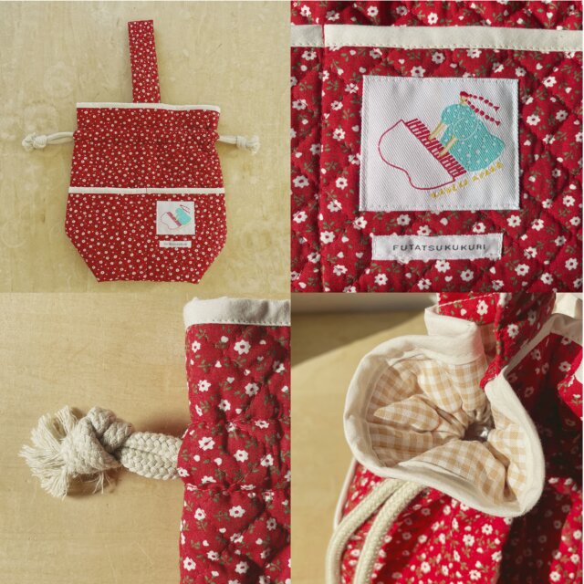 受注販売決定】futatsukukuri × カネコアヤノ 巾着バッグ&ポシェット  